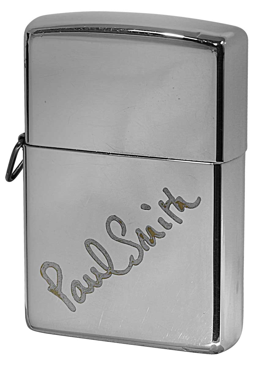 Zippo ジッポー 中古・Paul Smith ポール・スミス 箱なし 保証書なし 傷あり 1998年製造  LOGO メール便可