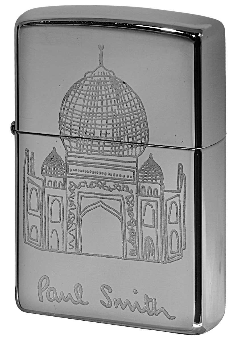 Zippo ジッポー 中古・Paul Smith ポール・スミス 箱なし 保証書なし 傷あり 1999年製造  タージ・マハル メール便可