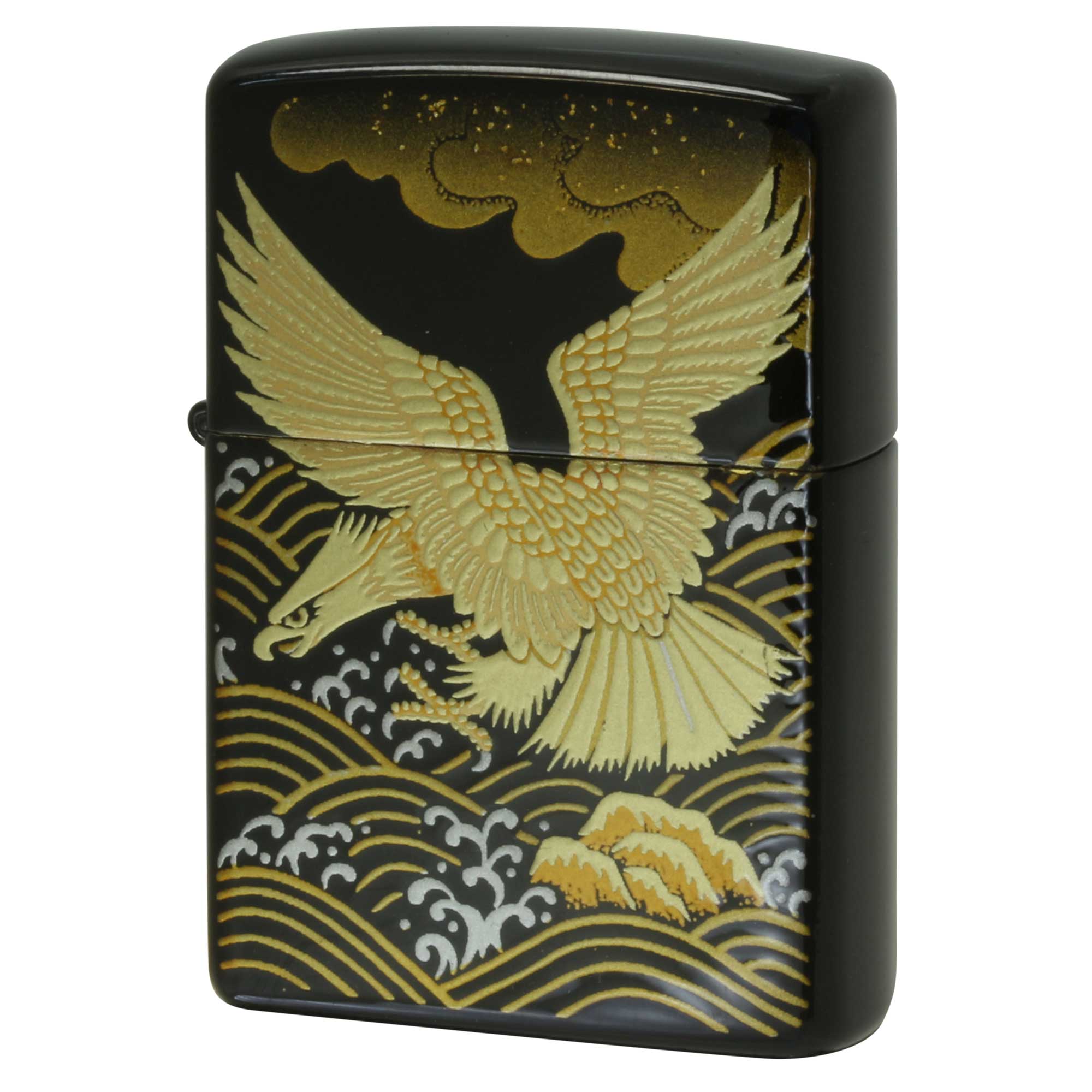 絶版/ヴィンテージ Zippo ジッポー 中古 1997年製造 鷲 蒔絵  [N]未使用・新品