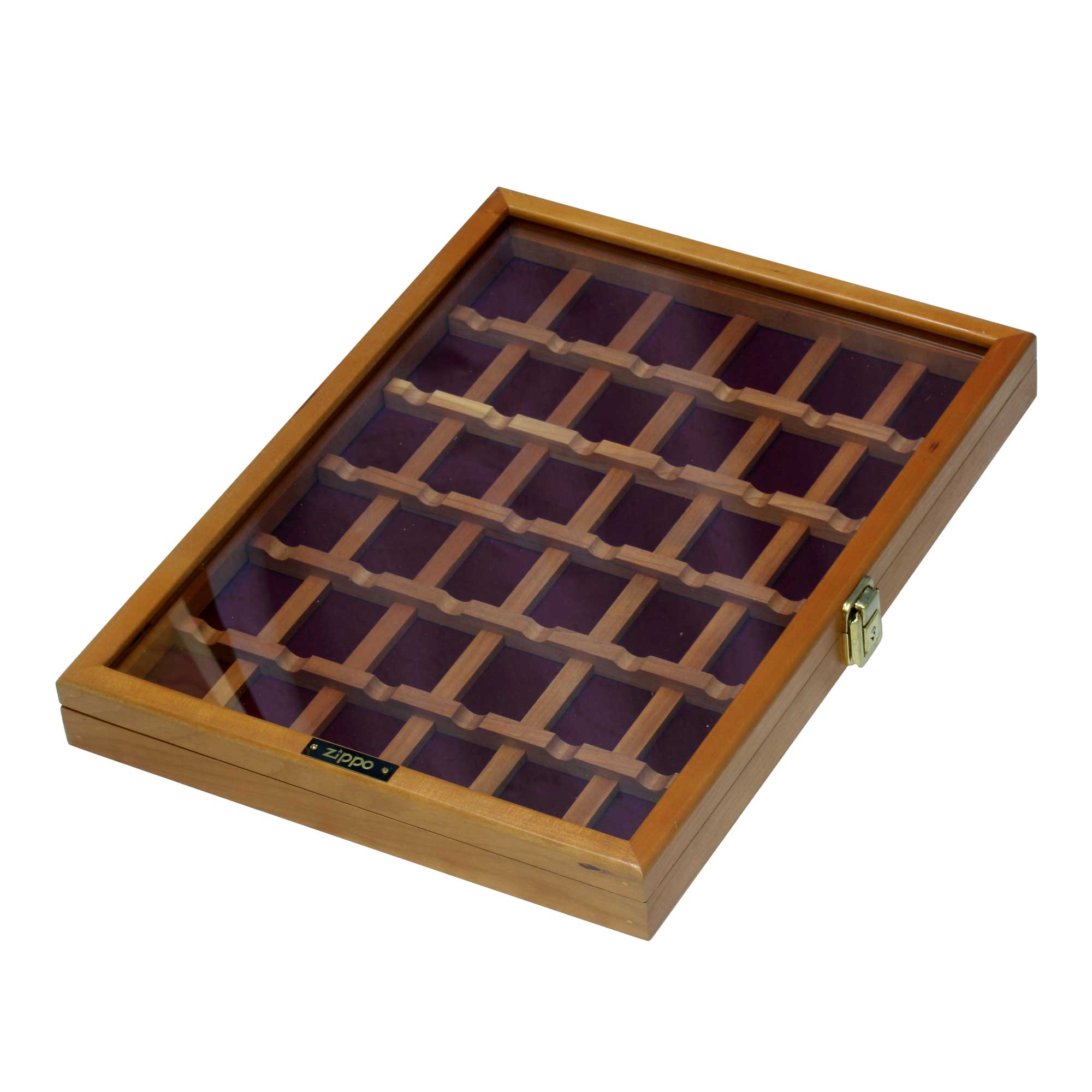 絶版/ヴィンテージ Zippo ジッポー 中古 製造年不明 コレクターケース 木製ケース B 36個収納 [S]ほぼ新品同様