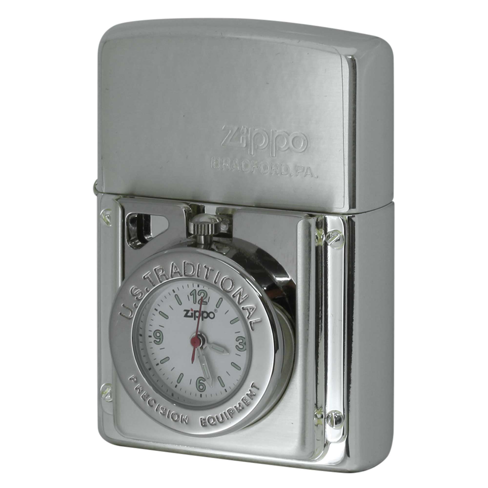 絶版/ヴィンテージ Zippo ジッポー 中古 2005年製造 タイムライト TL-103 時計付き ZIPPO  [N]未使用・新品