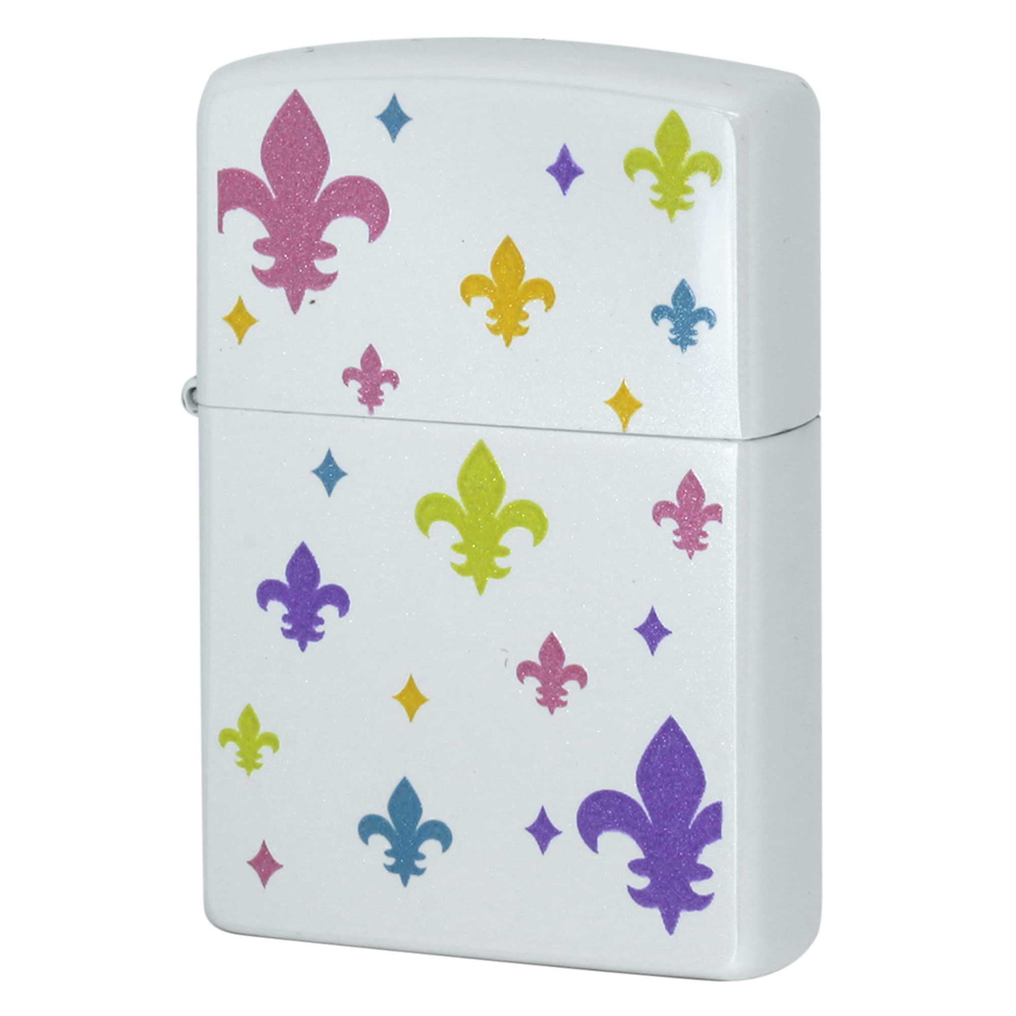 絶版/ヴィンテージ Zippo ジッポー 中古 2006年製造 ホワイトユリ CA-17871 WH 腕時計セット  [N]未使用・新品