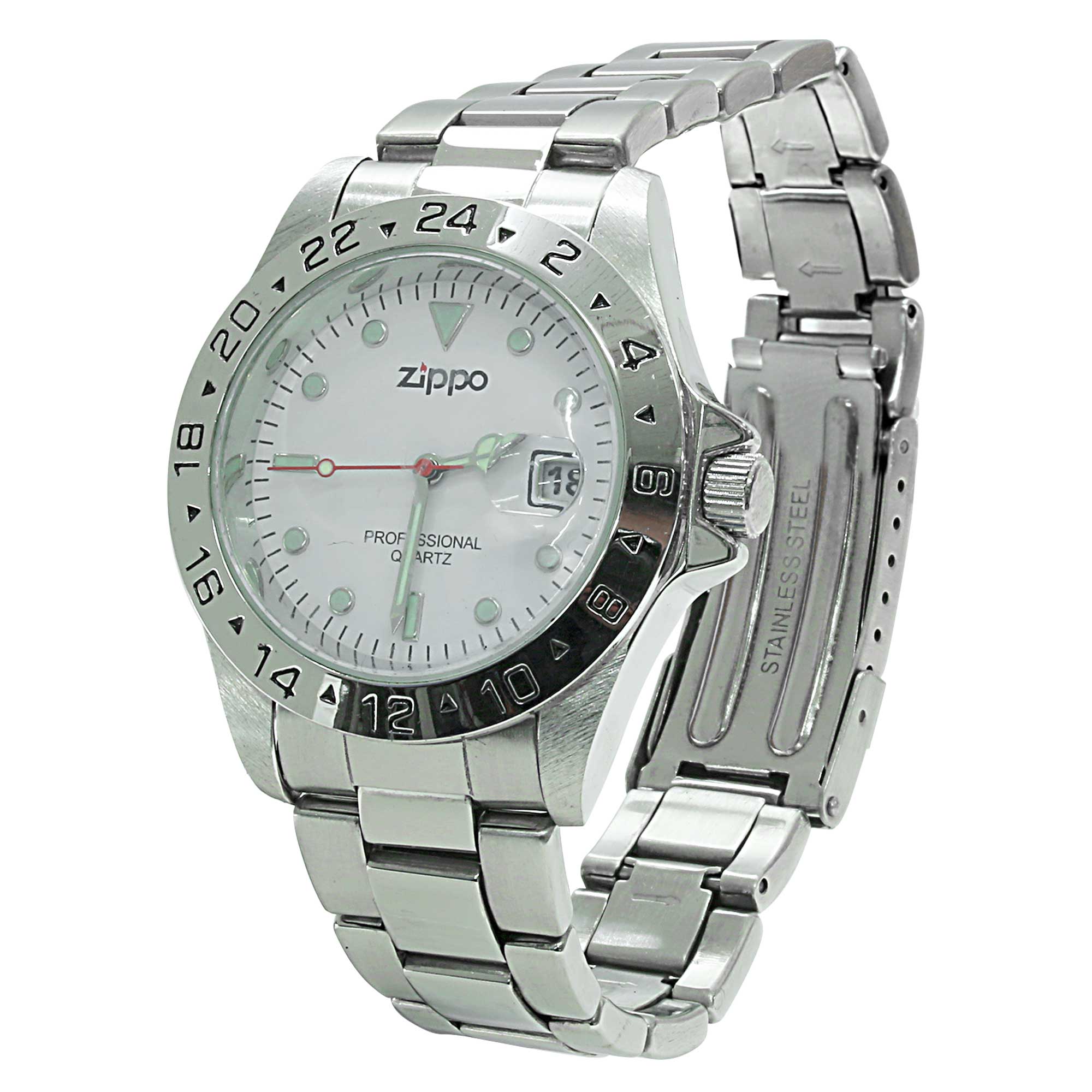 絶版/ヴィンテージ Zippo ジッポー 中古 ZIPPO 腕時計 ホワイト CA-17871 WH 保証書なし  [N]未使用・新品