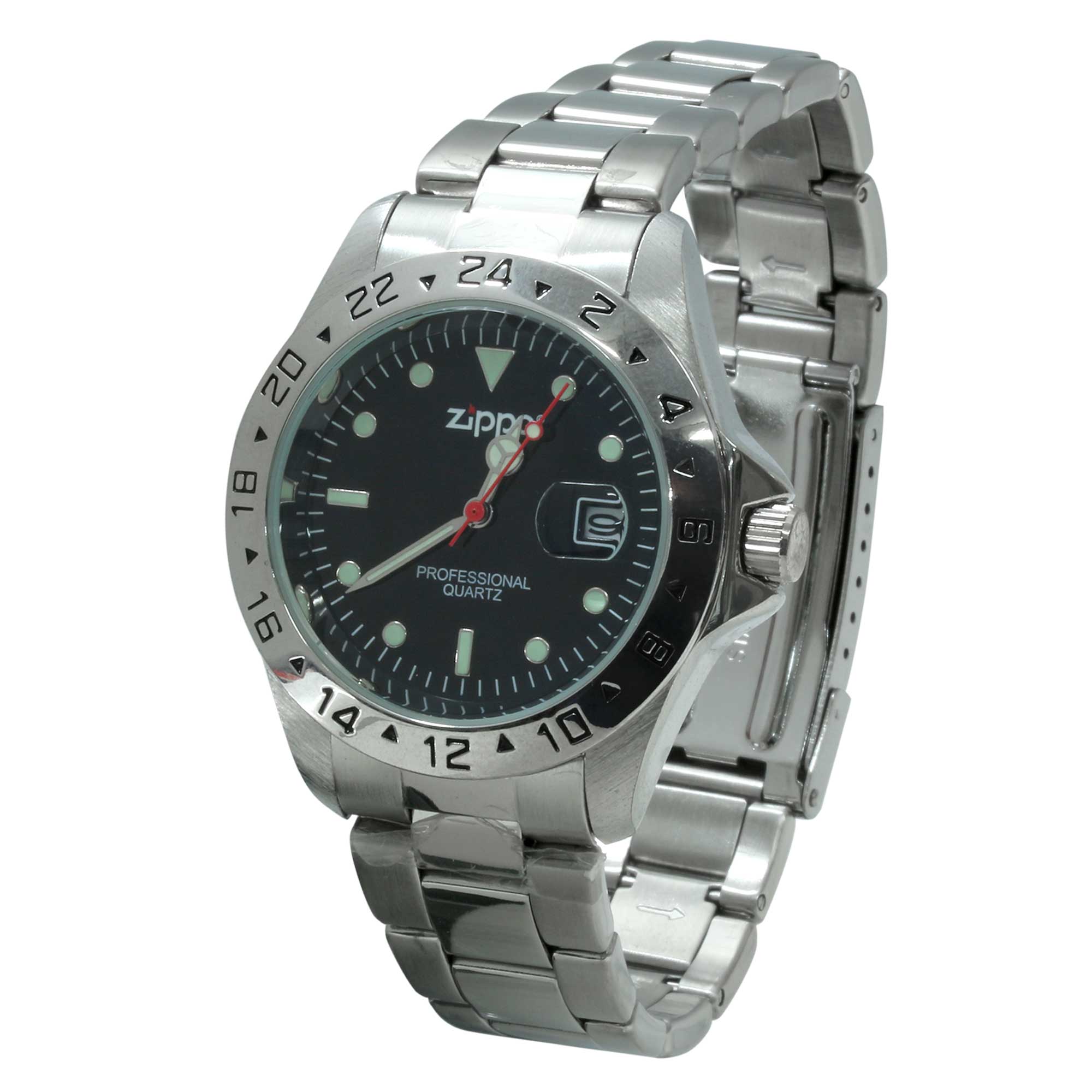 絶版/ヴィンテージ Zippo ジッポー 中古 ZIPPO 腕時計 ブラック CA-17871 BK  [N]未使用・新品