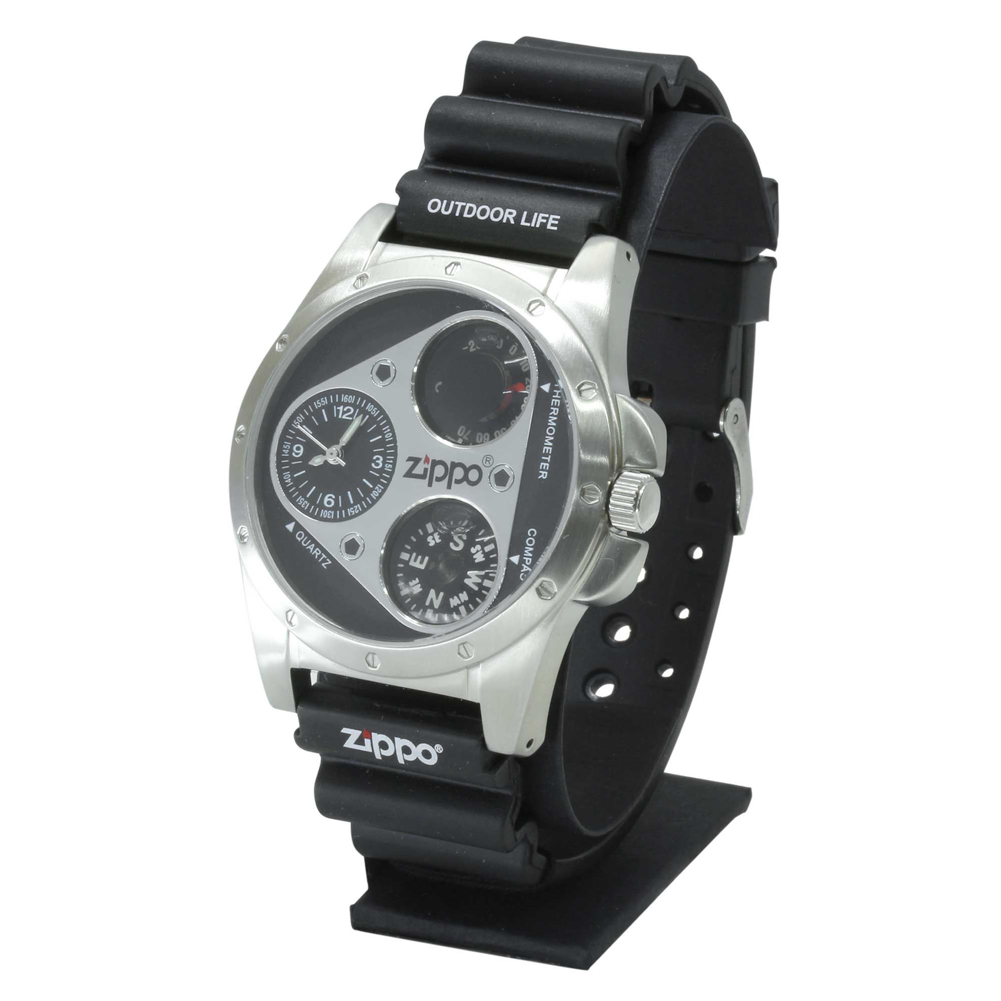 絶版/ヴィンテージ Zippo ジッポー 中古 ZIPPO 腕時計 ブラック TC-61  [N]未使用・新品