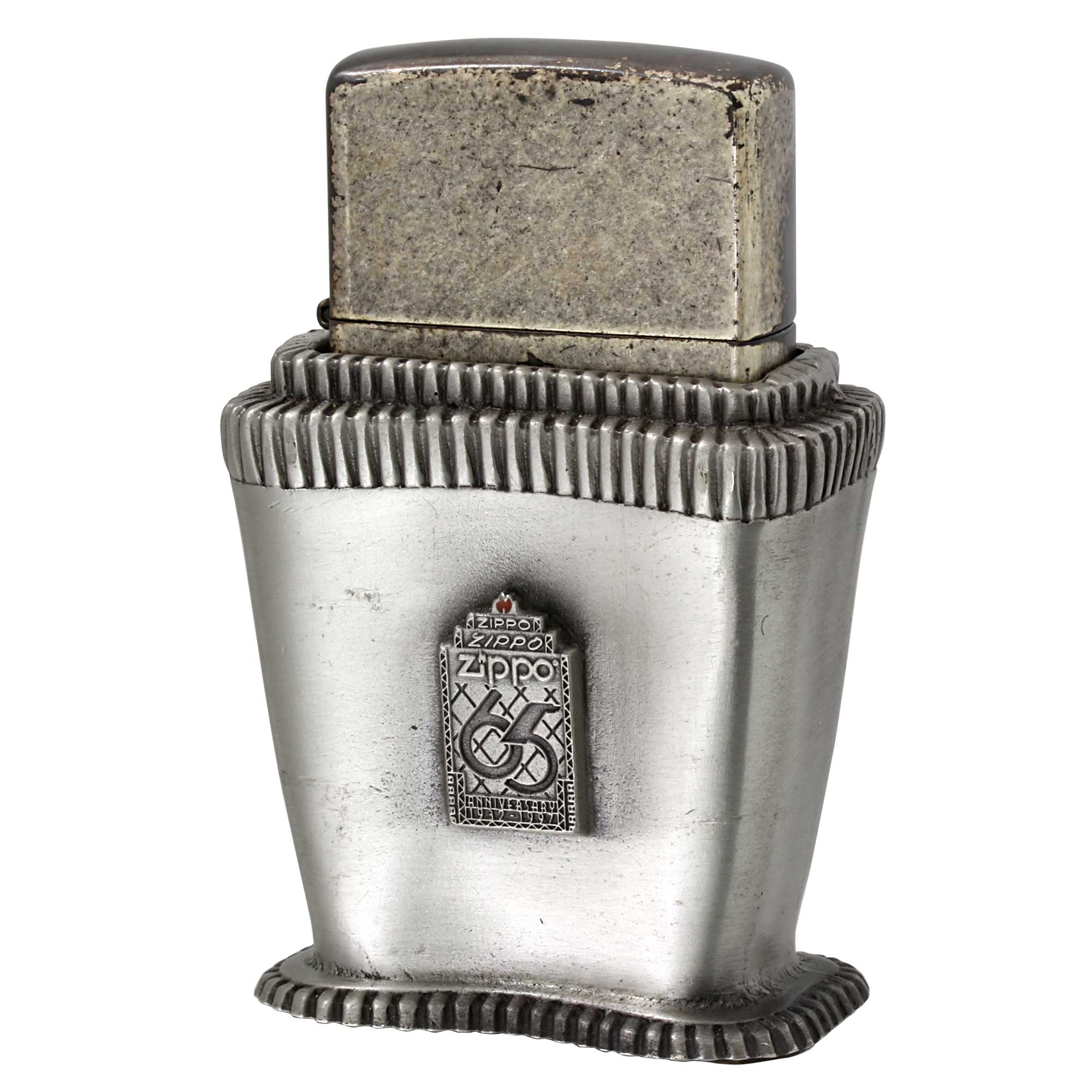 絶版/ヴィンテージ Zippo ジッポー 中古 1996年製造 限定生産 65周年記念 テーブルライター 卓上 65th Anniversary LIMITED EDITION Table Lighter  [B]使用感ありやや傷汚れあり