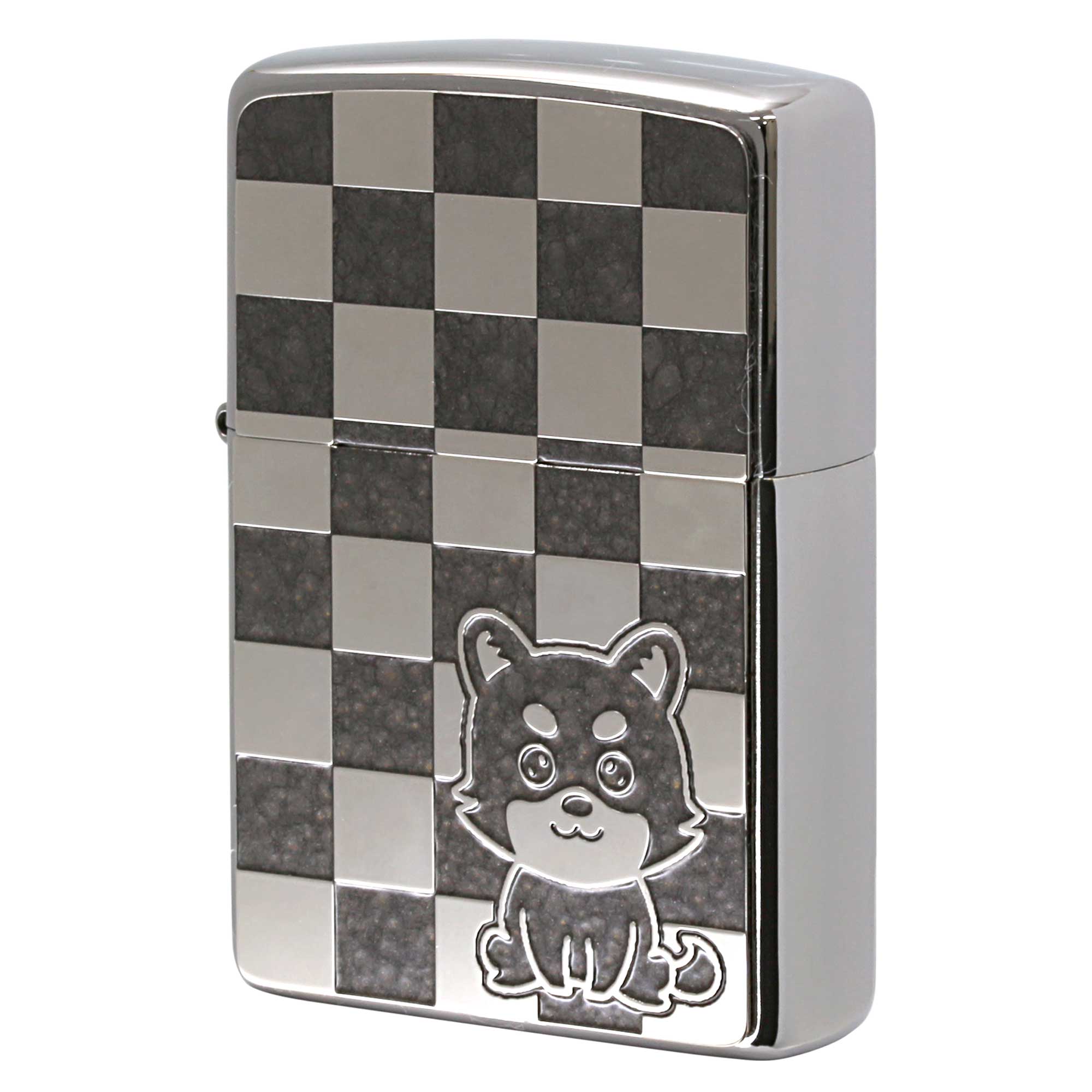 絶版/ヴィンテージ Zippo ジッポー 中古 2020年製造 ＃200 メタルプレート 両面加工 ドック 犬 2MPP-Dog GY  [S]ほぼ新品同様
