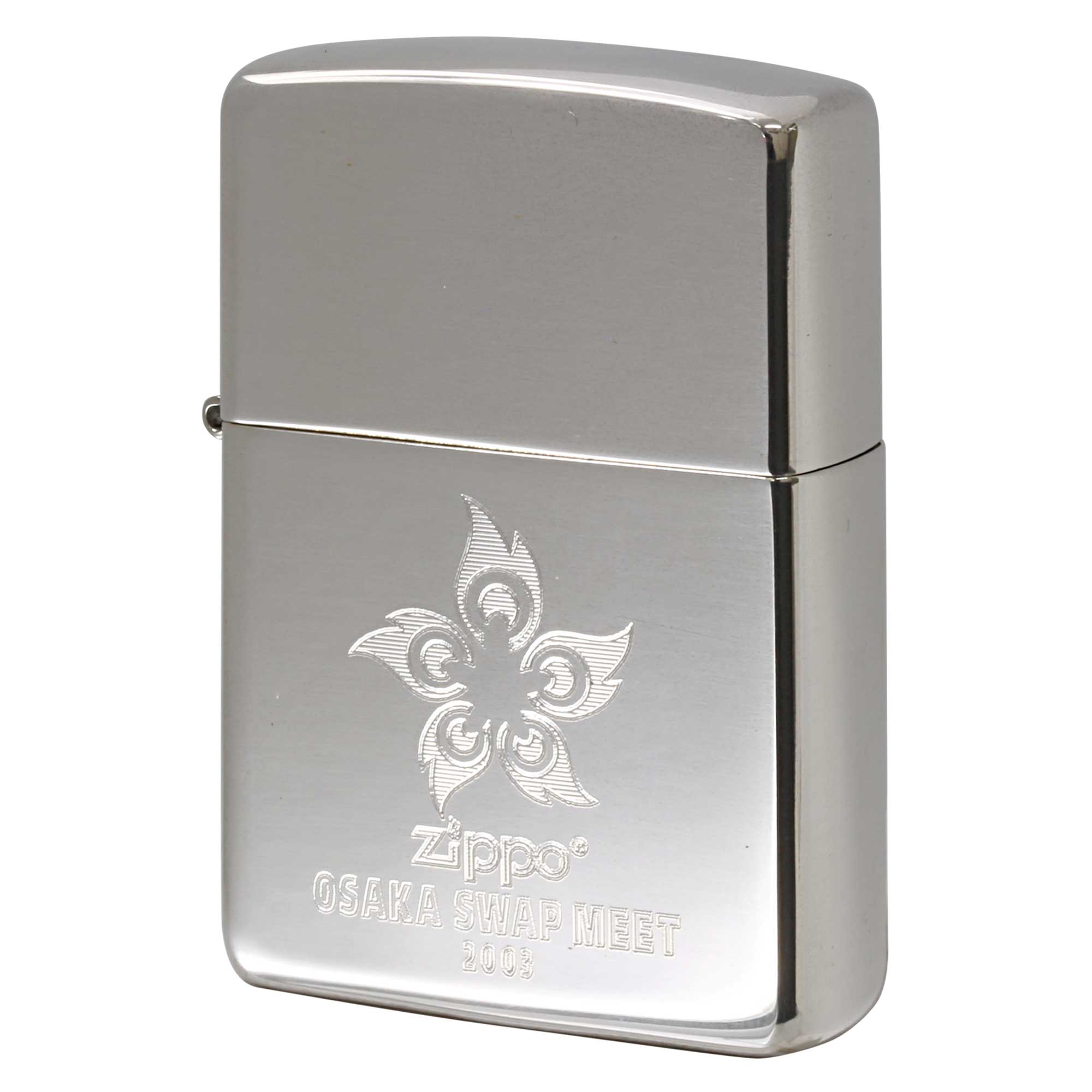 絶版/ヴィンテージ Zippo ジッポー 中古 2003年製造 2003年 大阪スワップミート 純銀 SWAP MEET STIRLING 200個限定 #15 No.108  [N]未使用・新品