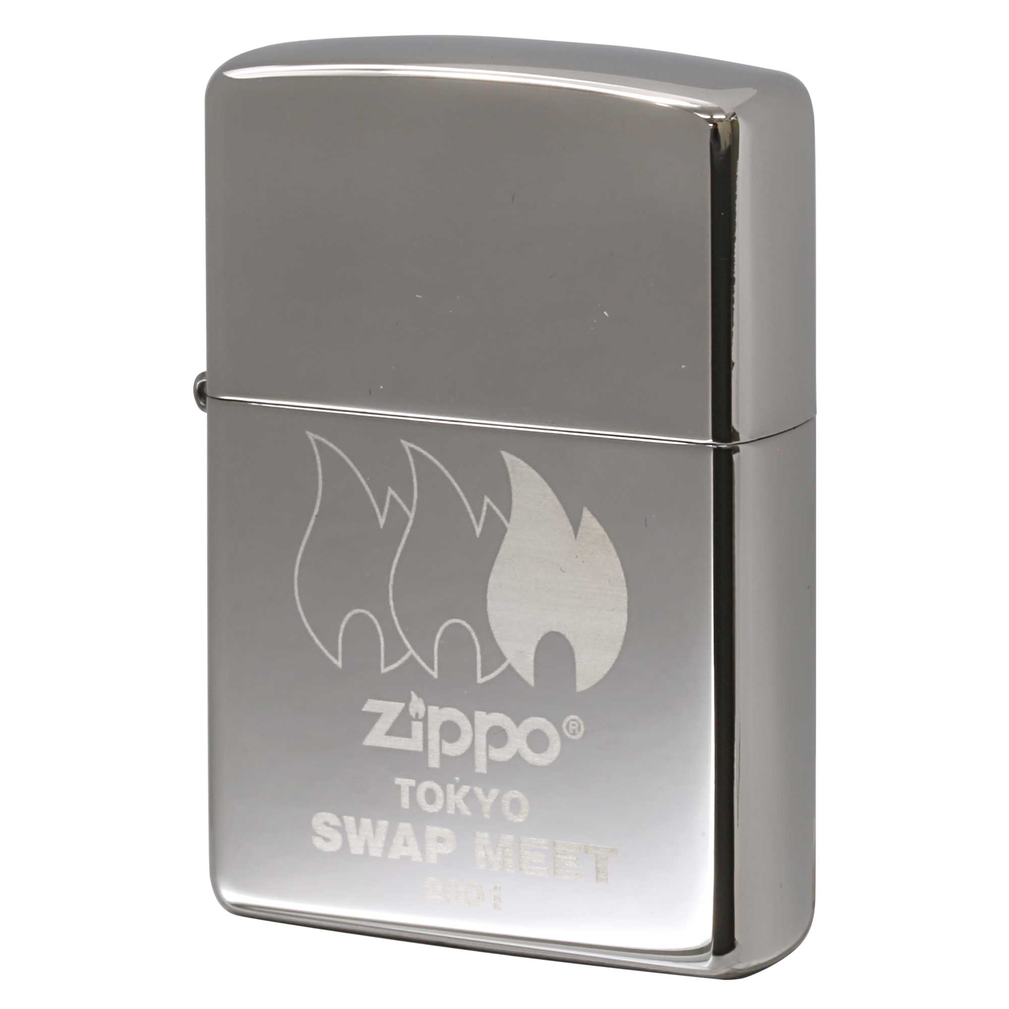 絶版/ヴィンテージ Zippo ジッポー 中古 2000年製造 2001年 東京スワップミート Tokyo SWAP MEET Silver Plate  [N]未使用・新品