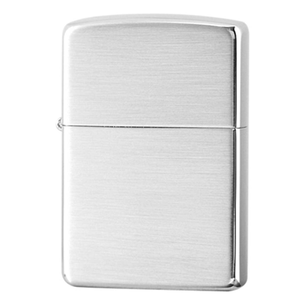 Zippo ジッポー 無地 100 ミクロン ＃200 サテーナ つや消し ブラッシュド 銀メッキ 80002