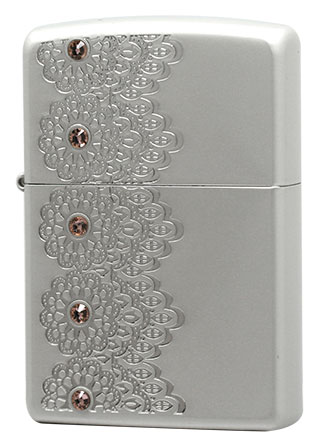 Zippo ジッポー Shiny Lace ホワイトパール メール便可