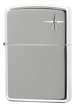 Zippo ジッポー Shiny Cross Cut S  銀ミラー