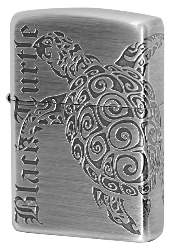 Zippo ジッポー ブラック&シルバー タートル