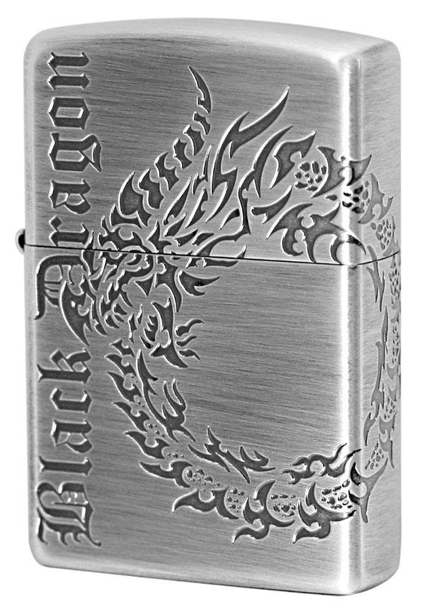Zippo ジッポー ブラック&シルバー ドラゴン