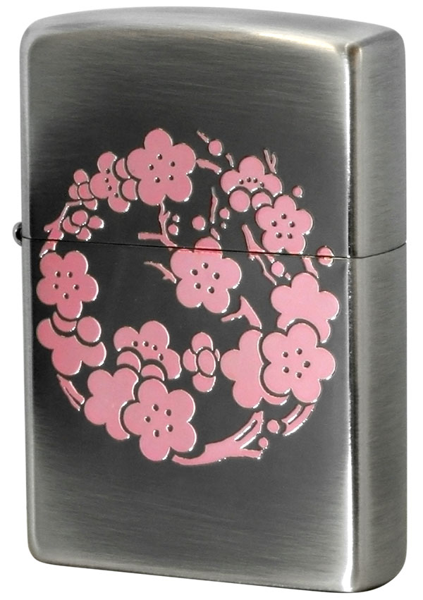 Zippo ジッポー 丸紋 Circle crest 梅 Plum