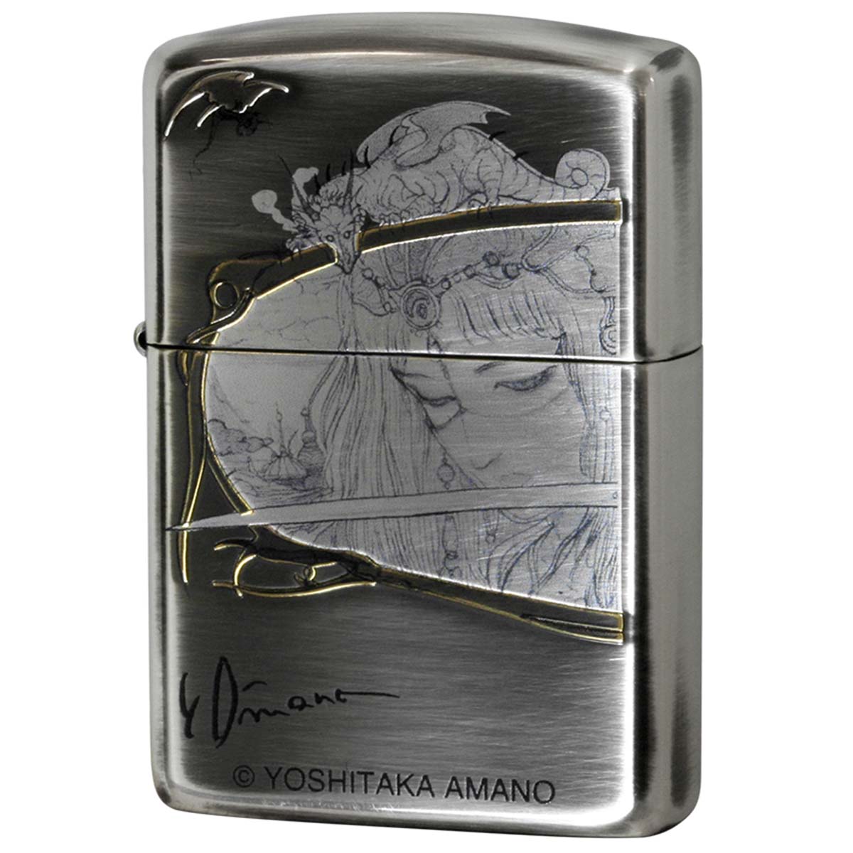 Zippo ジッポー 天野喜孝 ファイナルファンタジー Amano Yoshitaka 04_001F 銀メッキ 80217