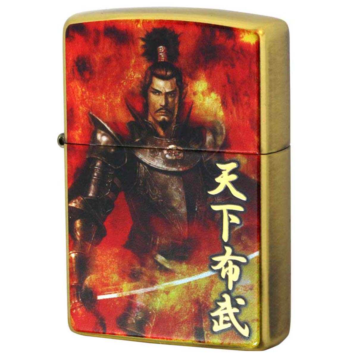 Zippo ジッポー 諏訪原寛幸 七大陸 戦国武将 銀メッキイブシ インクジェットプリント 織田信長 天下布武