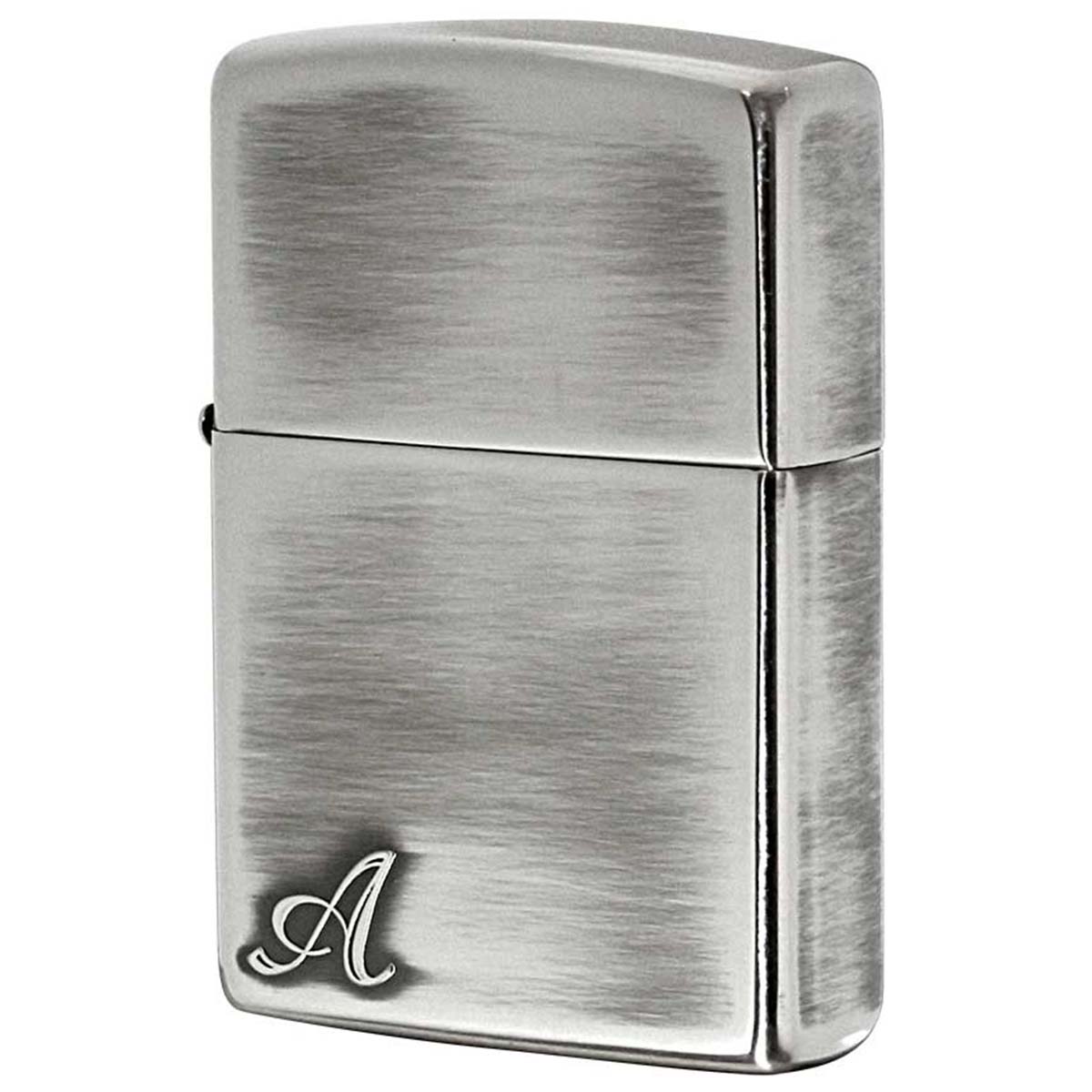 Zippo ジッポー アルファベット イニシャル The alphabet A シルバーいぶし 80009 メール便可