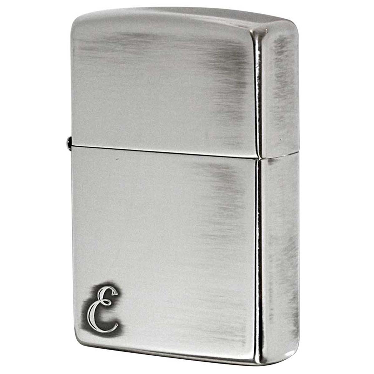 Zippo ジッポー アルファベット イニシャル The alphabet E シルバーいぶし 80013 メール便可