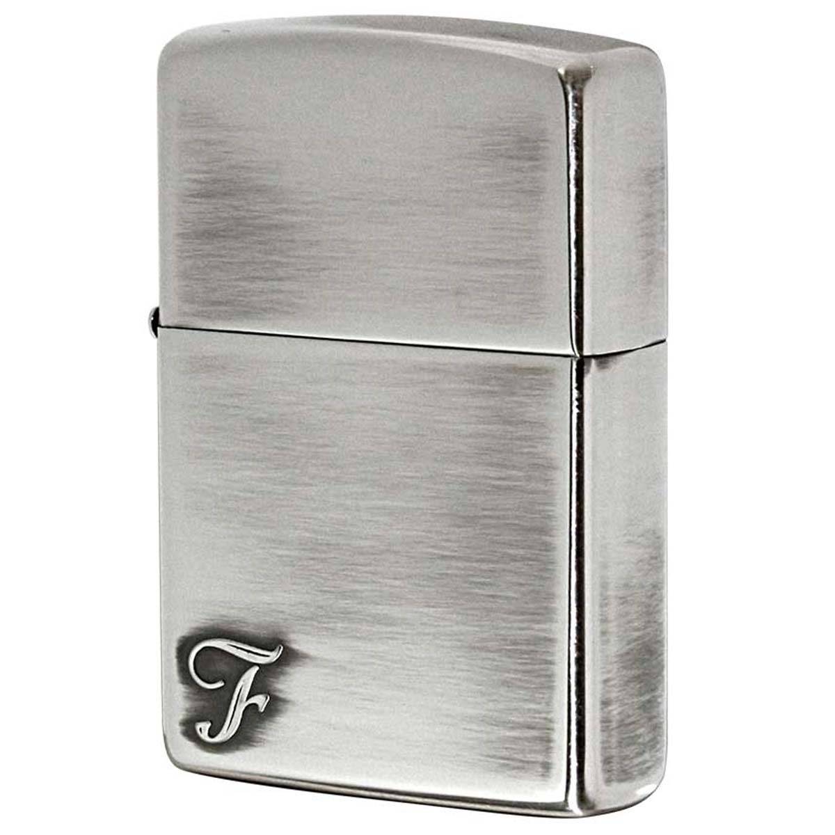 Zippo ジッポー アルファベット イニシャル The alphabet F シルバーいぶし 80014 メール便可
