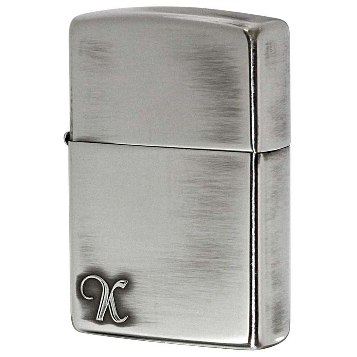 Zippo ジッポー アルファベット イニシャル The alphabet K シルバーいぶし 80019 メール便可
