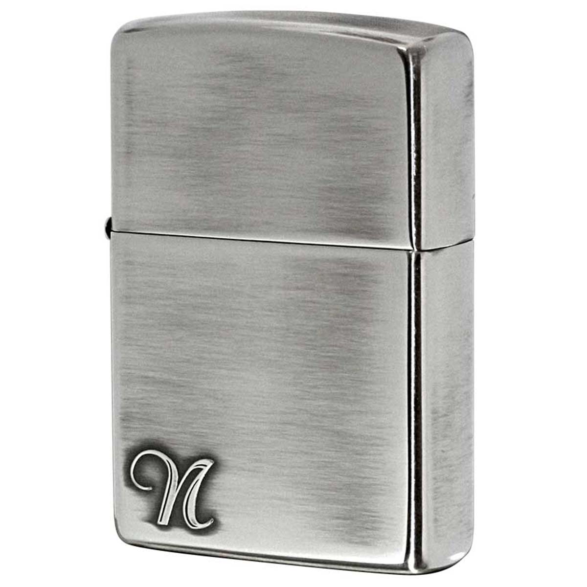 Zippo ジッポー アルファベット イニシャル The alphabet N シルバーいぶし 80022 メール便可