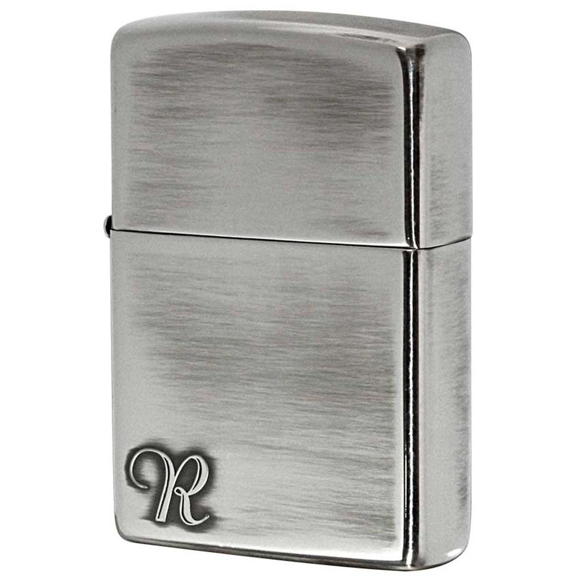 Zippo ジッポー アルファベット イニシャル The alphabet R シルバーいぶし 80026 メール便可