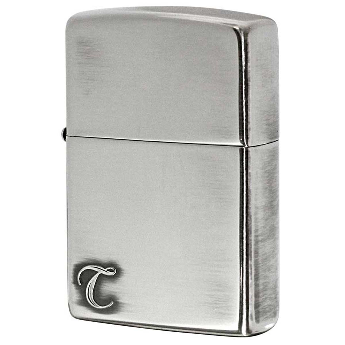 Zippo ジッポー アルファベット イニシャル The alphabet T シルバーいぶし 80028 メール便可