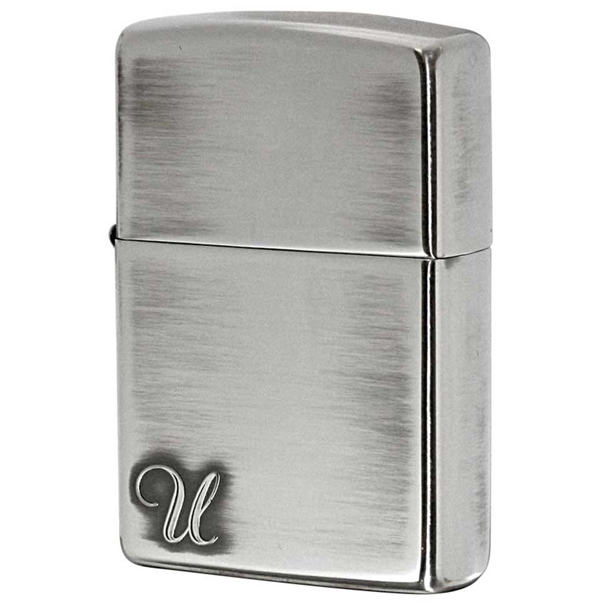 Zippo ジッポー アルファベット イニシャル The alphabet U シルバーいぶし 80029 メール便可