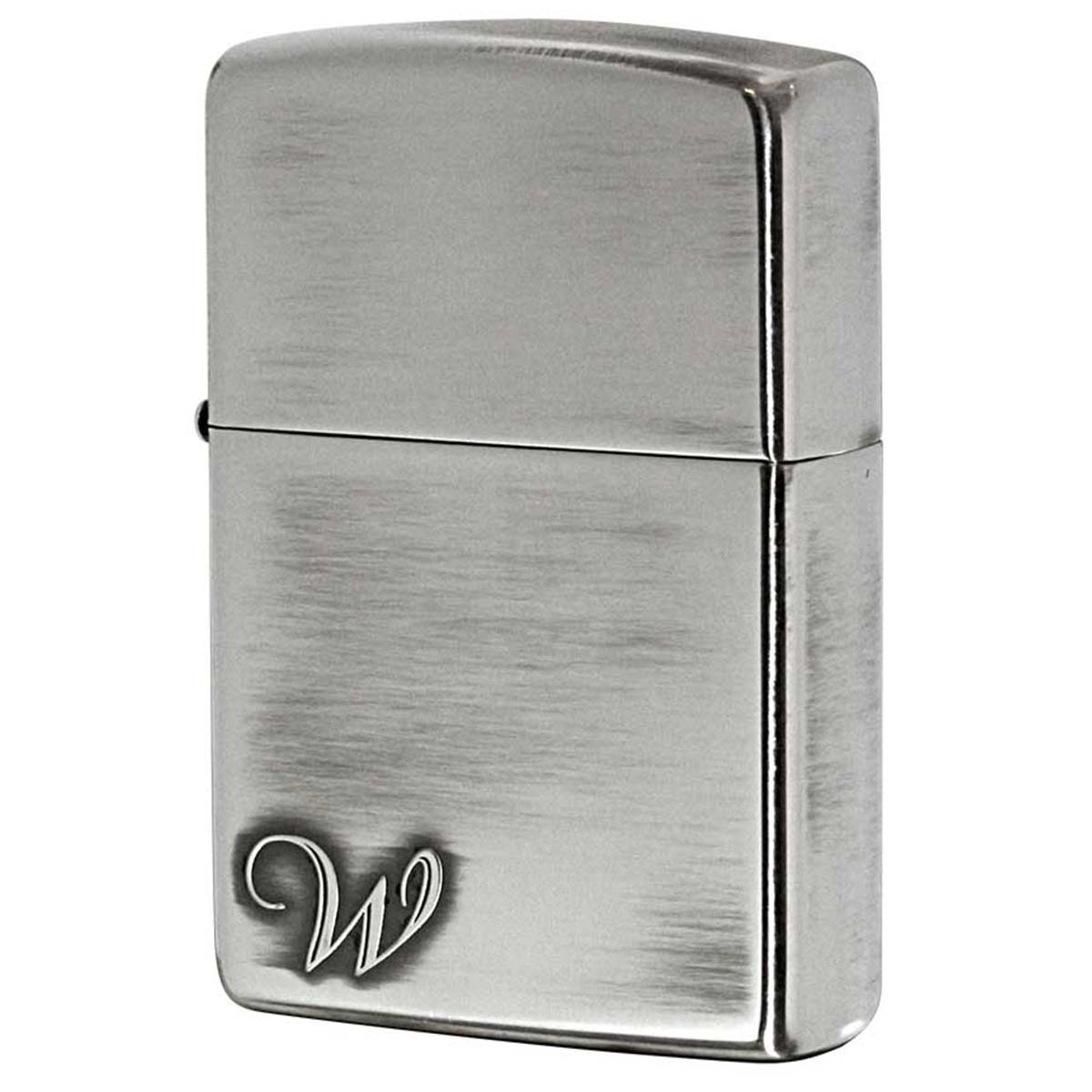 Zippo ジッポー アルファベット イニシャル The alphabet W シルバーいぶし 80031 メール便可