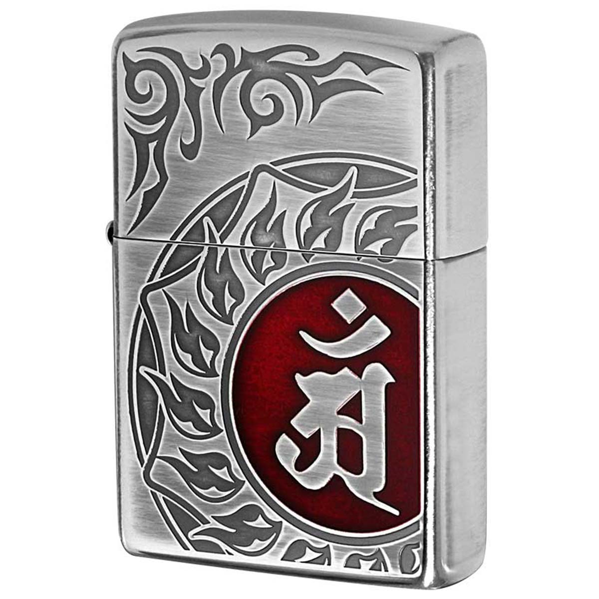 Zippo ジッポー 梵字 bonji アン 銀メッキいぶし 80038