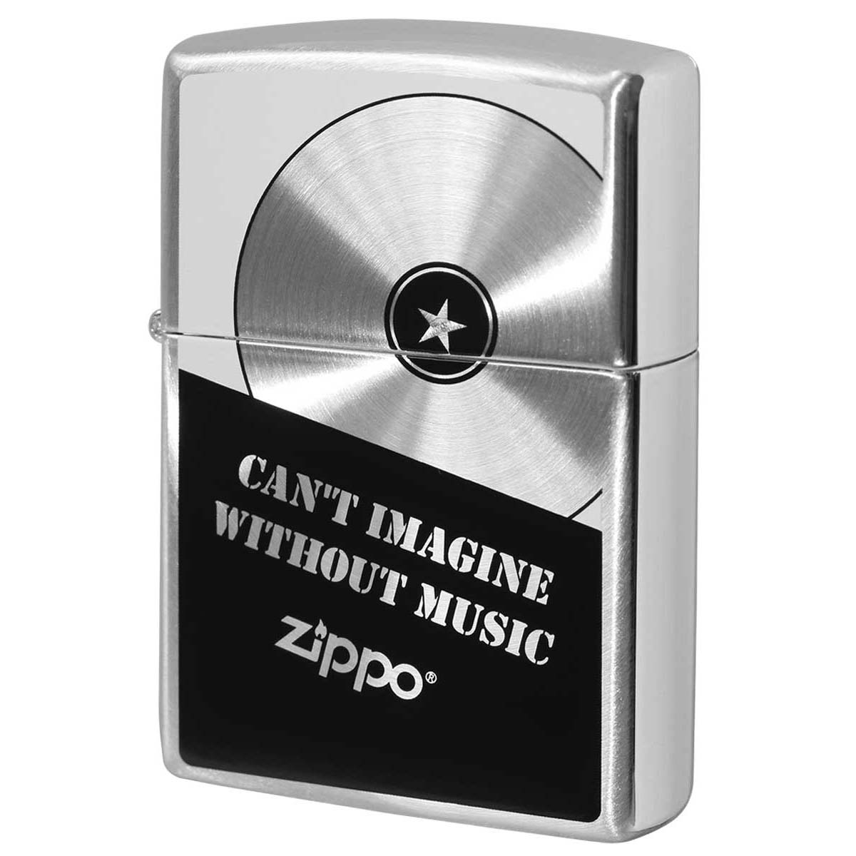 Zippo ジッポー レコード レトロ ミュージックファン Music Fan 銀メッキ SV 2-103a メール便可