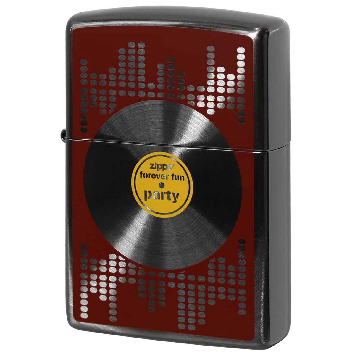 Zippo ジッポー レコード レトロ ミュージックファン Music Fan ブラックニッケル BK 2-104a メール便可