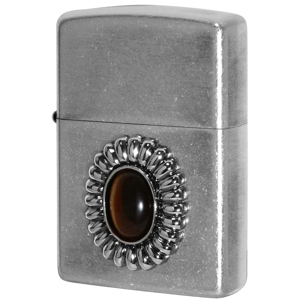 Zippo ジッポー 天然石 パワーストーン タイガーアイ 銀メッキバレル 70635 メール便可