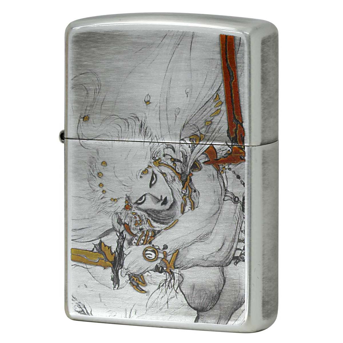 Zippo ジッポー 天野喜孝 Amano Yoshitaka F-3-Twin Sword 銀メッキいぶし 80220