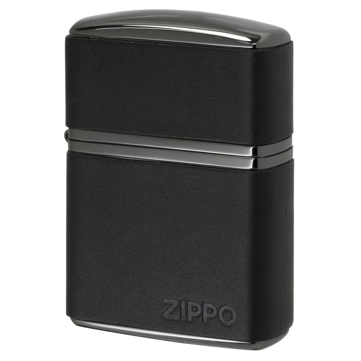 Zippo ジッポー アーマー 革巻き 牛革 ジッポ ロゴ クラッシック ブラック ARMOR Classic Leather 80073