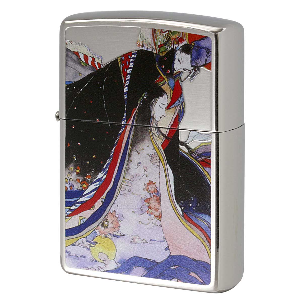 Zippo ジッポー 天野喜孝 Amano Yoshitaka 葵の上 源氏物語 銀メッキサテーナ仕上げ 80224