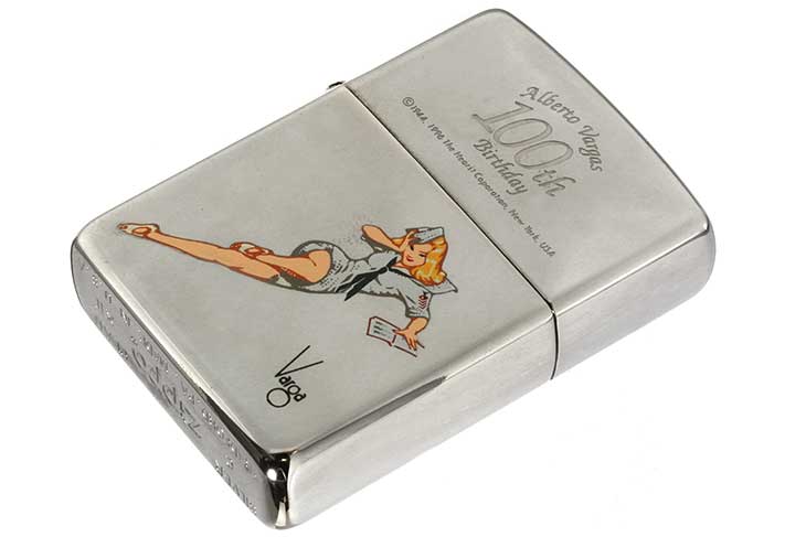 Zippo ジッポー 絶版・1996年製造 Windy Alberto Vargas Girl 100th Birthday E