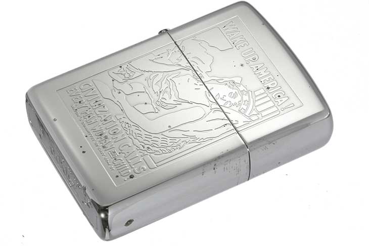 Zippo ジッポー 絶版・1994年製造 Post card WAKE UP AMERICA！ メール便可