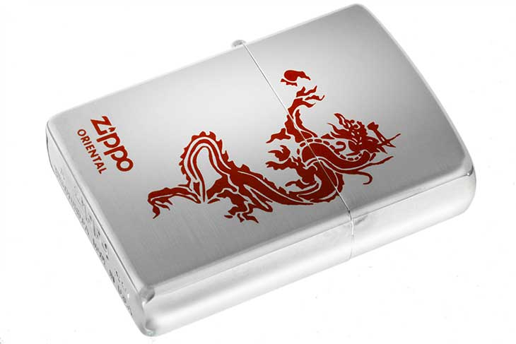 Zippo ジッポー 絶版・2000年製造 ORIENTAL Dragon サテン メール便可