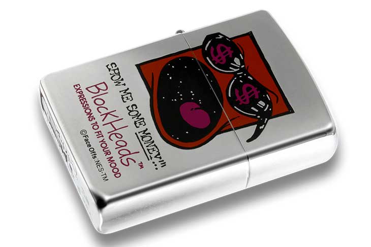 Zippo ジッポー 絶版・1997年製造 Block Heads FACE OFFS EXPRESSIONS TO FIT YOUR MOOD SHOW ME SOME MONEY！ メール便可