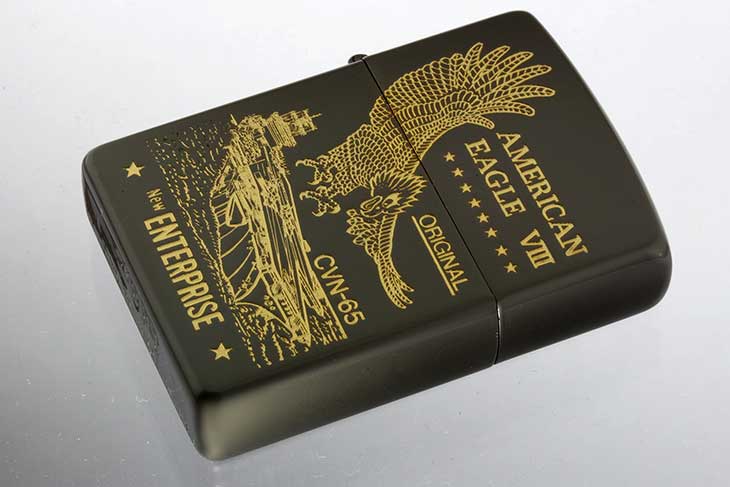 Zippo ジッポー 絶版・1995年製造 AMERICAN EAGLE CVN-65 BK メール便可
