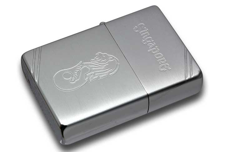 Zippo ジッポー 絶版・1993年製造 SINGAPORE No.230 マーライオン A メール便可