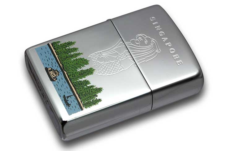 Zippo ジッポー 絶版・1995年製造 SINGAPORE マーライオン B メール便可