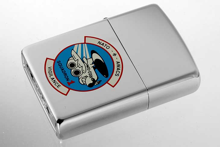 Zippo ジッポー 絶版・1995年製造 NATO AWACS SQUADRON1 VIGILANCE 早期警戒管制機 メール便可