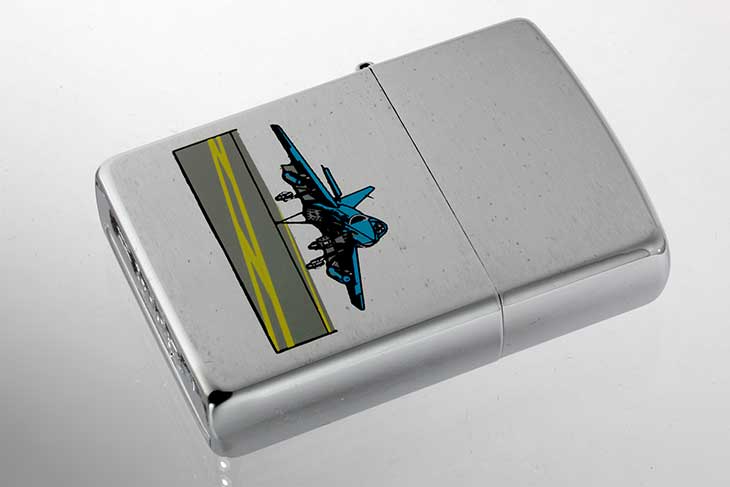 Zippo ジッポー 絶版・1996年製造 戦闘機ランディング メール便可