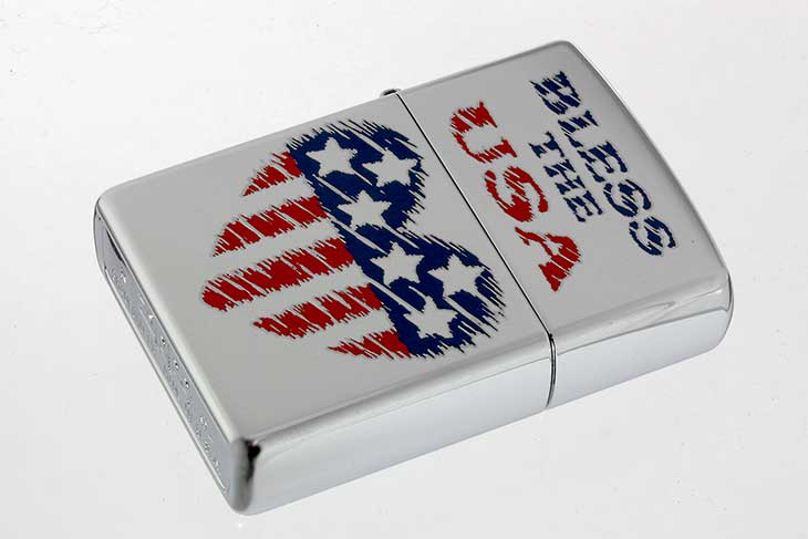 Zippo ジッポー 絶版・2001年製造 BLESS THE USA メール便可