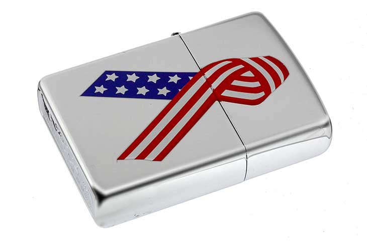Zippo ジッポー 絶版・2003年製造 アウェアネス・リボン メール便可