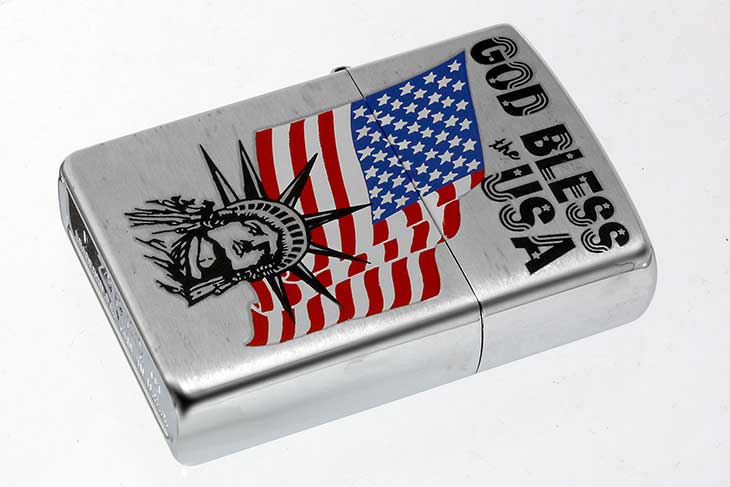 Zippo ジッポー 絶版・2001年製造 GOT BLESS USA メール便可