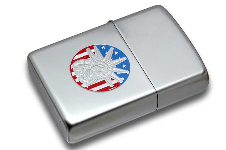 Zippo ジッポー 絶版・2003年製造 自由の女神 アメリカ国旗背景 メール便可